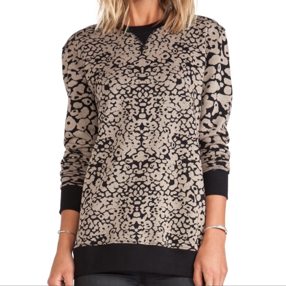 Rag & Bone Amoeba Print Crew Neck Sweatshirt
